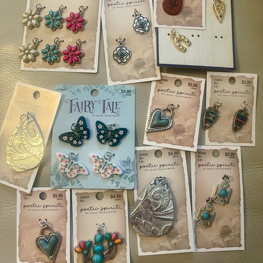 NWT Charms, Pendants, Earrings Lot